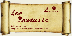 Lea Mandušić vizit kartica
